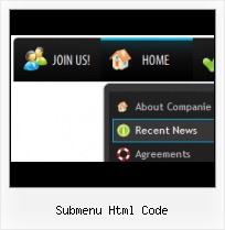 Submenu Html Code Template of