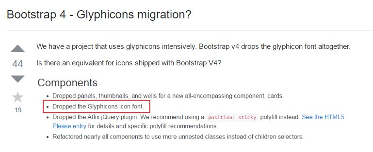 Bootstrap 4 - Glyphicons  move