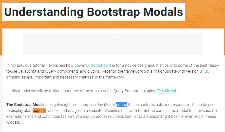  Yet another  valuable  content about Bootstrap Modal Popup