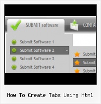 Javascript Tabs Menu Multi Colored Tab Mouseover Menu
